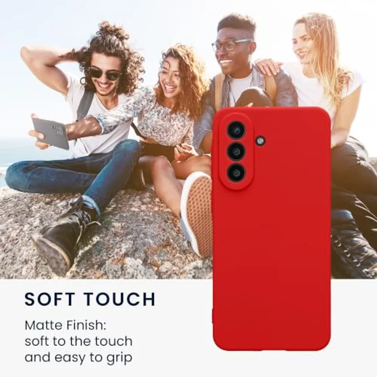 kwmobile Handyhülle für Samsung Galaxy A57 5G, weiches Silikon Case in Klassisch Rot, reißfest und rutschfest – Bild 4