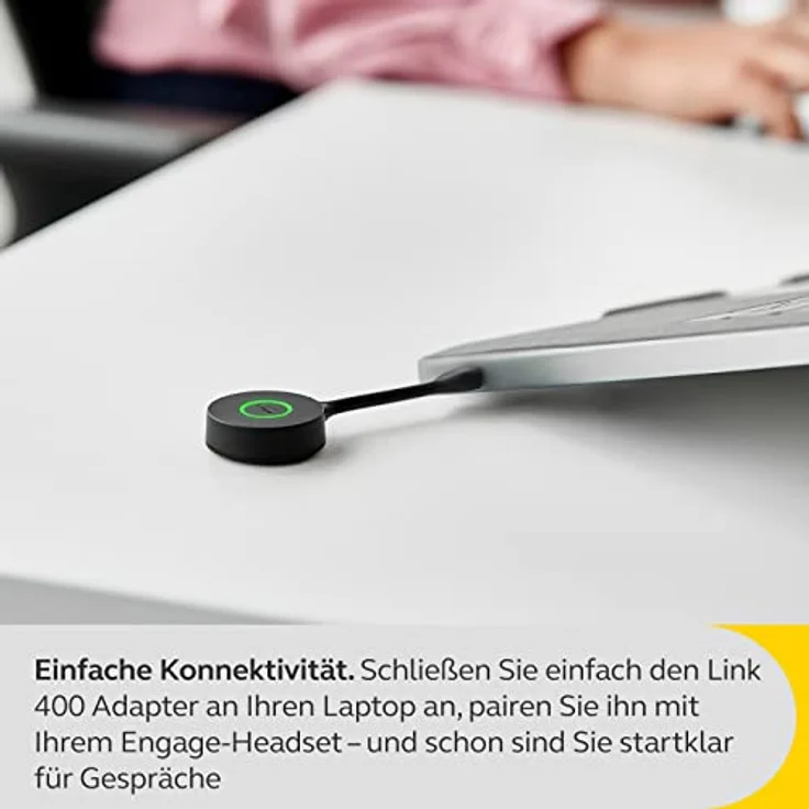 Jabra Link 400 USB-A DECT Adapter - Tragbarer und langlebiger Dongle mit bis zu 150 m geschützter Funkreichweite für ausgewählte Jabra Engage Wireless Headsets - MS Variante - Schwarz – Bild 5