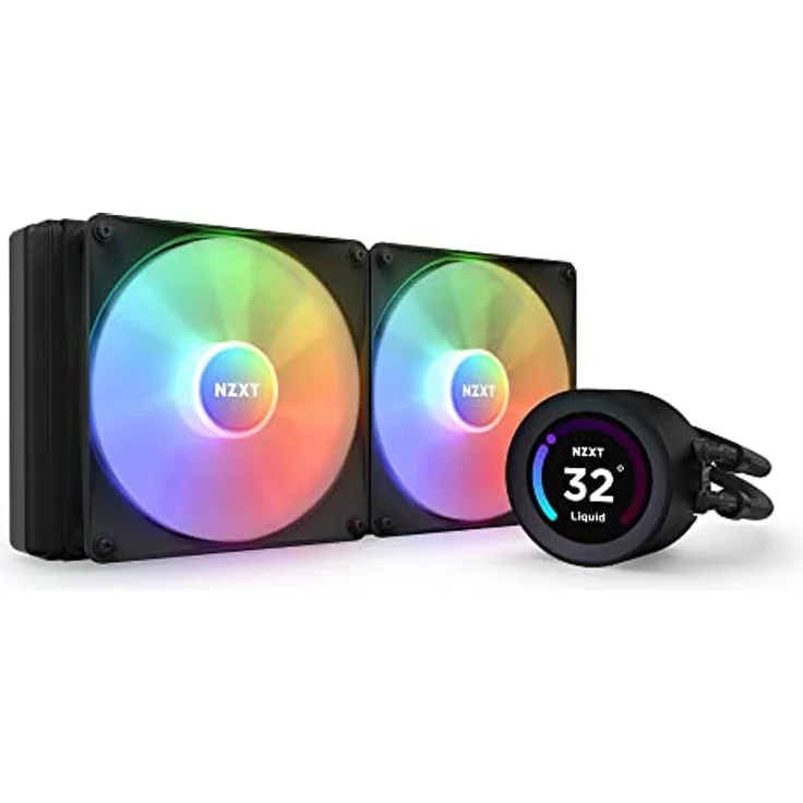 NZXT Kraken Elite 280 RGB - RL-KR28E-B1-280mm AIO CPU Wasserkühlung - 2,36" LCD Display 640x640-2x140mm RGB Core Fans - EIN Breakoutkabel zur einfachen Installation - anpassbar durch NZXT CAM – Bild 1