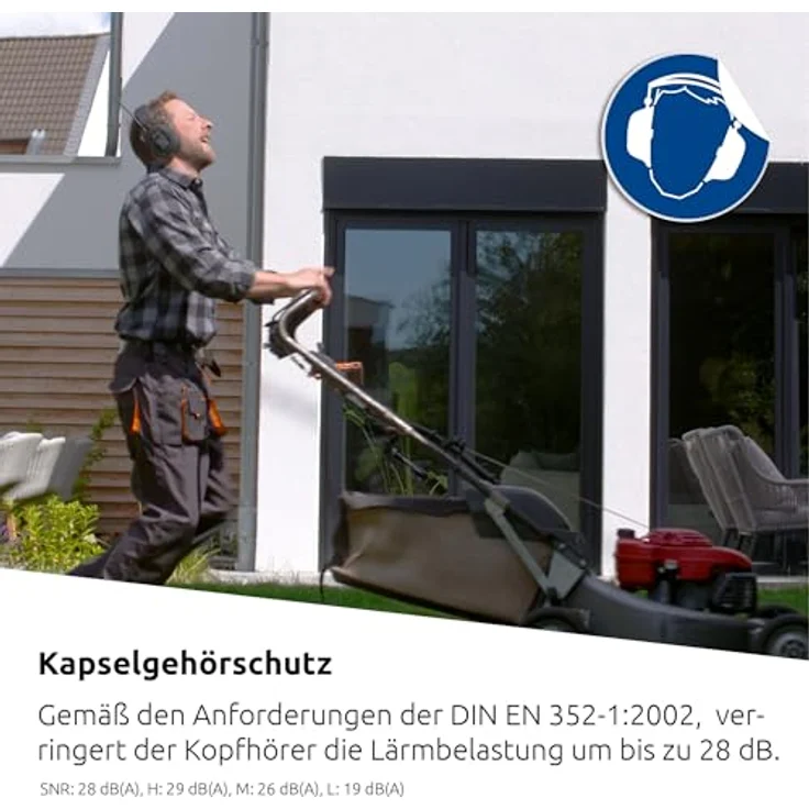 TechniSat STEREOMAN DAB+ OD - Kabelloser Stereo DAB+/FM Bluetooth-Kopfhörer mit integriertem Mikrofon und Gehörschutz, schwarz – Bild 5