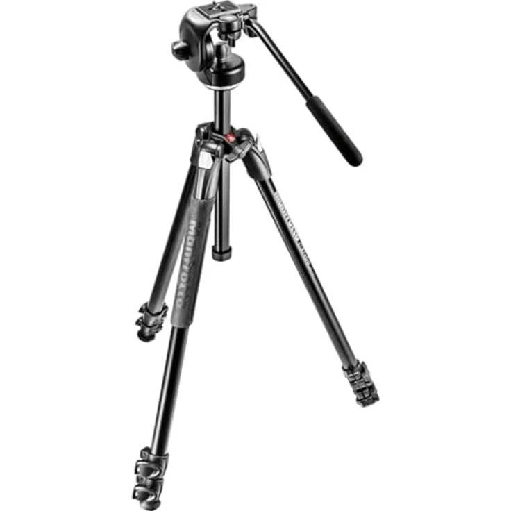 Manfrotto MK290XTA3-2W 290 Xtra Kit Alu-Stativ mit 3 Segmenten und 2-Wege-Neiger schwarz – Bild 2