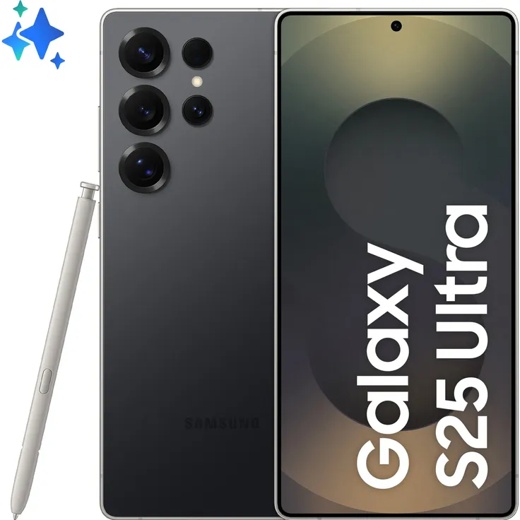 Samsung Galaxy S25 Ultra S938 5G Dual Sim 12GB RAM 256GB Smartphone mit 200 MP Quad-Kamera, schwarz, EU-Variante