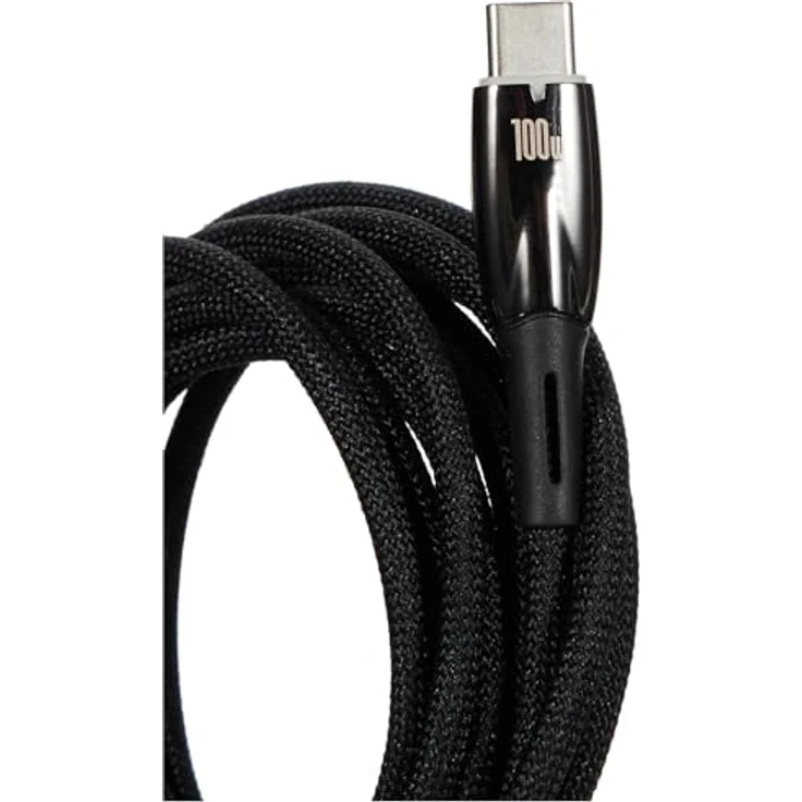 Baseus Glimmer Serie USB-C Ladekabel 100W PD Schnellladung, 2m, Schwarz, 480Mb/s Datenübertragung – Bild 4