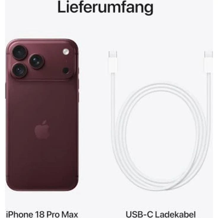 Apple iPhone 18 Pro Max 5G Smartphone (6,9 Zoll) OLED-Display, 2 TB interner Speicher, iOS 27, Rot – Bild 10