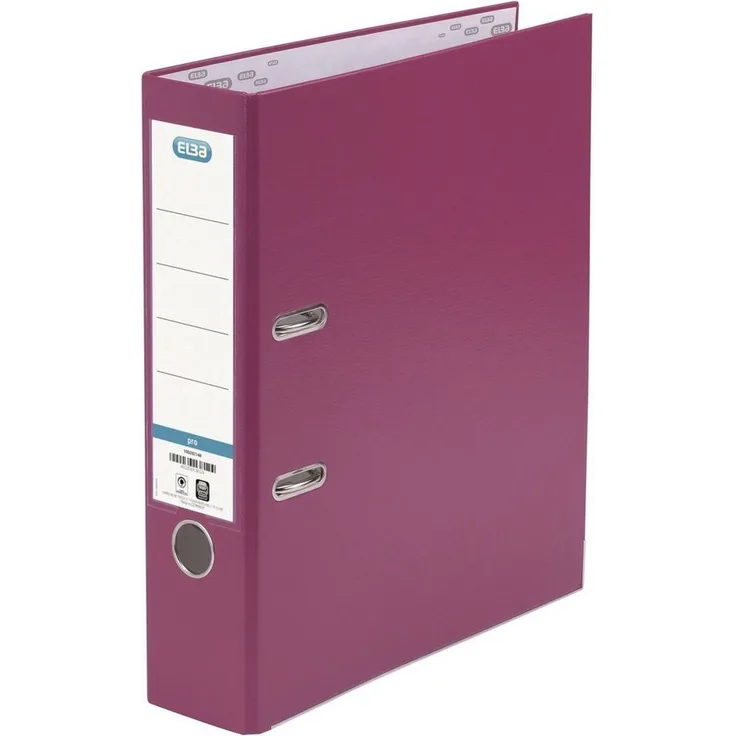 ELBA Aktenordner Ordner smart Pro PP/Papier - A4, 80 mm, pink - Strapazierfähiger Ordner für das Home-Office