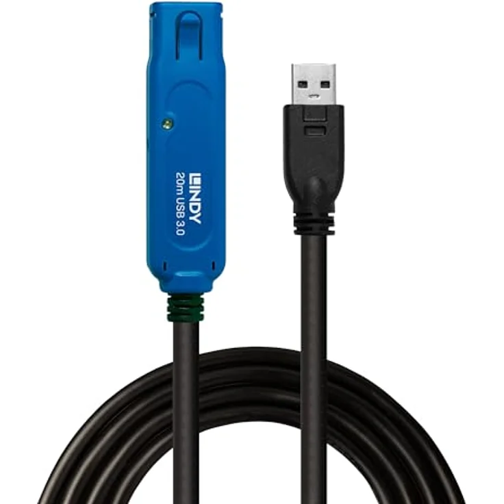 Lindy 20m USB 3.0 Aktivverlängerung Pro, Hochleistungs USB Kabel für Datentransferraten bis zu 5 Gbit/s, geeignet für Verlängerungen bis 40m – Bild 1