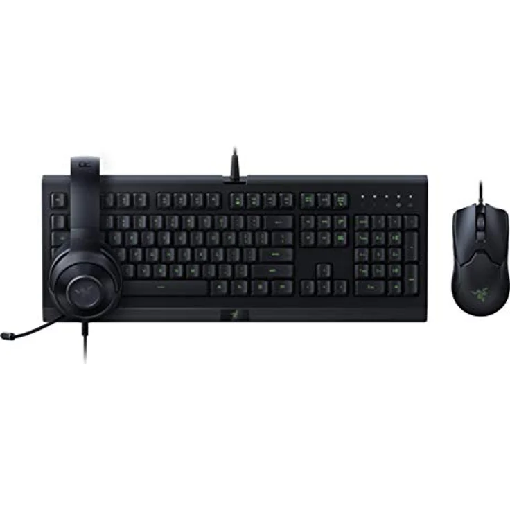 Razer Power Up Bundle, Esports-Spielset mit Cynosa Lite Tastatur (Qwertz DE-Layout), Viper-Maus und Kraken X Lite Kopfhörer, Schwarz