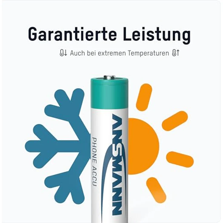 ANSMANN Akku AAA Micro 550 mAh 1,2V NiMH für Schnurlostelefon 2 Stück - Wiederaufladbare Batterien mit geringer Selbstentladung maxE - Akkus ideal für DECT Telefon schnurlos - Rechargeable Battery – Bild 5