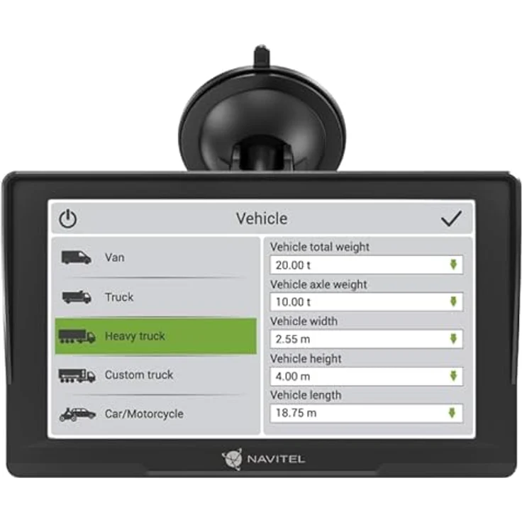 Navitel E777, GPS-Navigator für LKW mit 7 Zoll Touchscreen, 800 × 480 Pixel, Karten für 47 Länder inklusive, schwarz – Bild 3