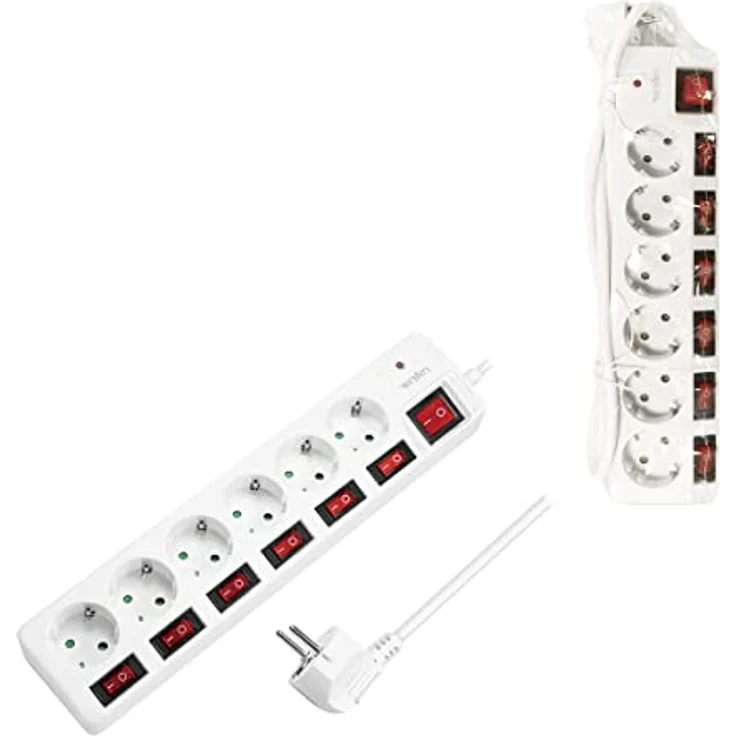 LogiLink Steckdosenleiste 6-fach,6xCEE 7/3,m. 7Schalter,weiß – Bild 7