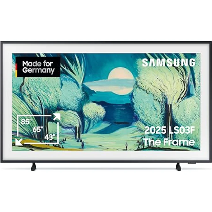 Samsung The Frame GQ43LS03FAU, 43 Zoll 4K QLED UHD Fernseher mit NQ4 AI Gen2 Prozessor, Art Mode, Modern Frame Design und One Connect Kabel – Bild 1