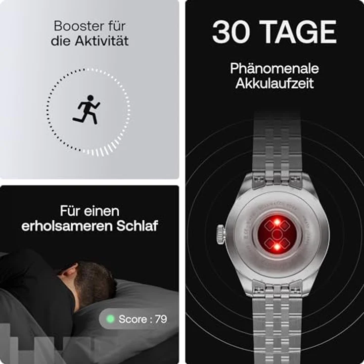 Withings Scanwatch Damenuhr 100% Edelstahl 39 Smartwatch Watch, 1-tlg. – Bild 6