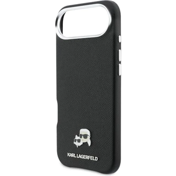 CG MOBILE Karl Lagerfeld Karl & Choupette Kopfbolzen Saffiano Hülle für iPhone Air, Kunstleder/TPU/PC, Schwarz, kompatibel mit MagSafe – Bild 5