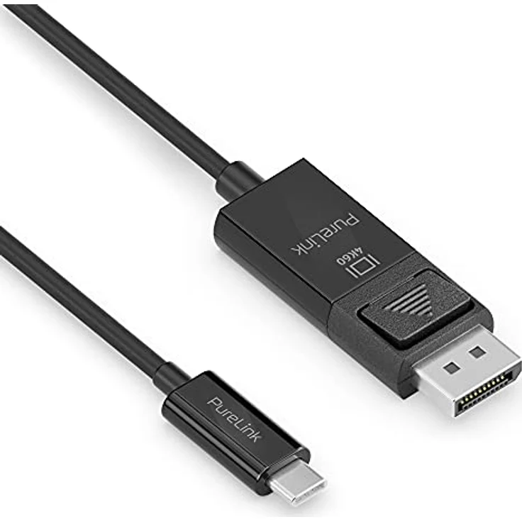 PureLink USB-C auf DisplayPort Kabel, 4K Ultra HD 60Hz, vergoldete Steckkontakte, 2,00m, schwarz – Bild 1