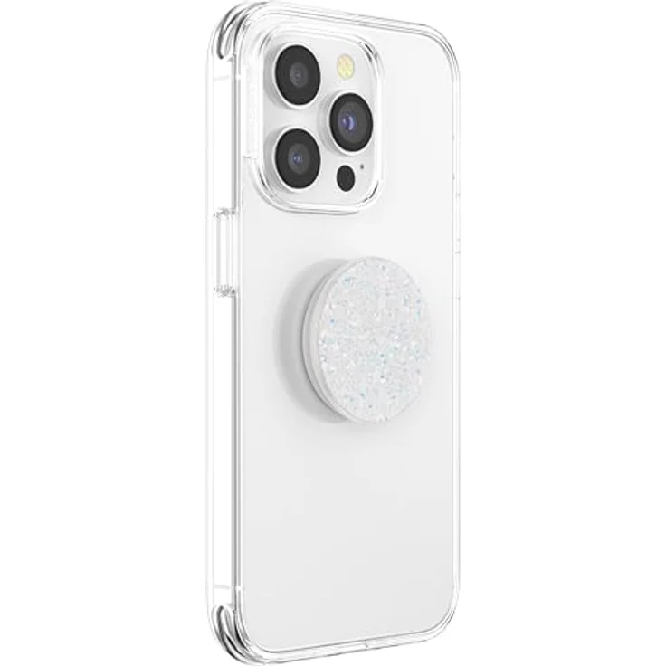 PopSockets PopGrip - Ausziehbarer Sockel und Griff für Smartphones und Tablets mit einem Austauschbarem Top - Sparkle Snow White – Bild 5