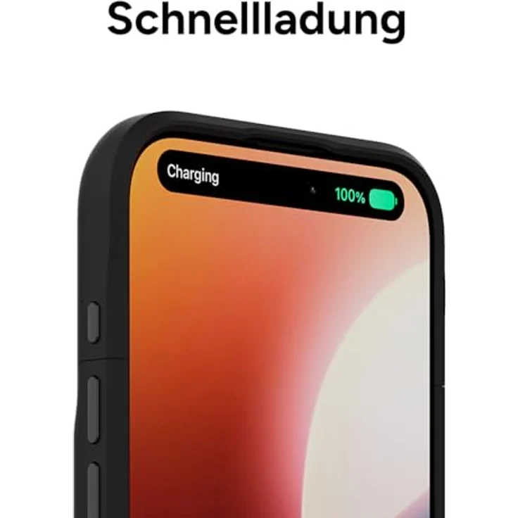 mophie Juice Pack TPU Back Cover Schwarz für Apple iPhone 16 Pro Max, Smartphone Hülle mit zusätzlichem Akku und Fallschutz, Schwarz – Bild 8