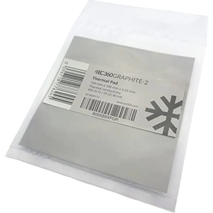 EC360 Graphite-2 Wärmeleitpad, 20W/mK, 100 x 100 x 0,05 mm, ideale Alternative zu Wärmeleitpaste, hohe Temperaturbeständigkeit – Bild 1