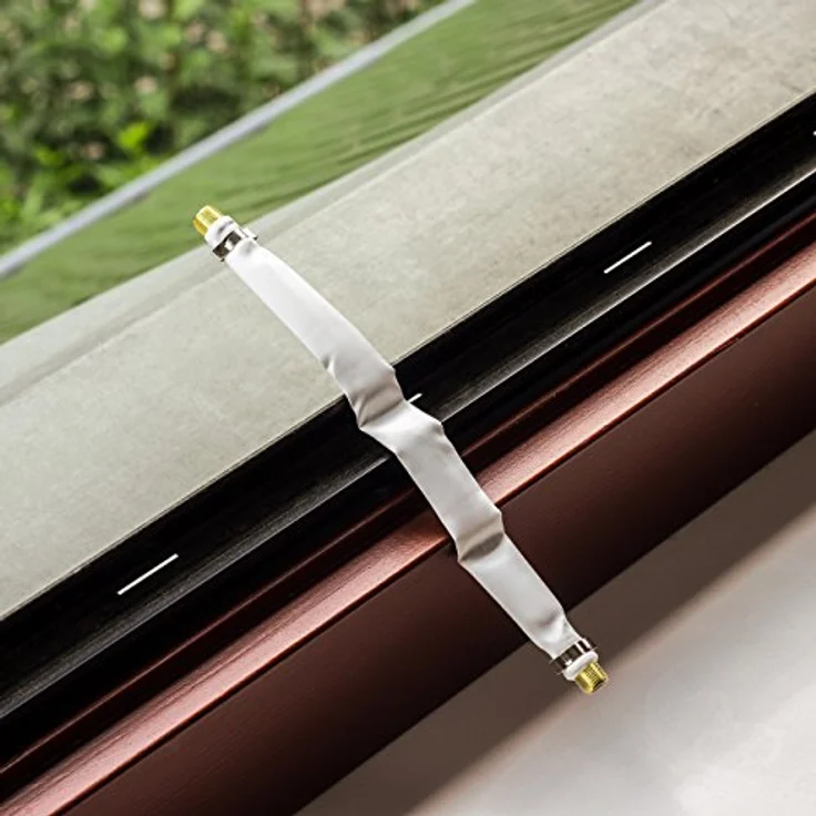 deleyCON Fensterdurchführung SAT Kabel 21,5cm flexibel 16cm Weiß - 2 Stück, extrem flach 2mm, geschirmt - Preisvergleich – Bild 5