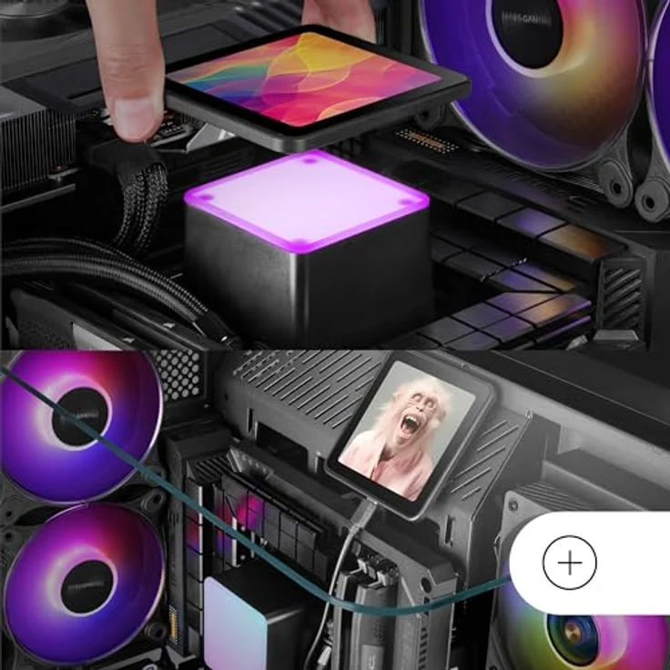 Mars Gaming ML-VISIONPRO360, All-in-One CPU Wasserkühler mit drei 120-mm-Lüftern und mehrfarbiger LED-Beleuchtung, Schwarz – Bild 6