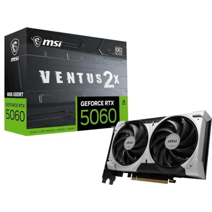 MSI RTX5060 VENTUS 2X OC V1, Next-Gen-Grafikkarte mit 8GB GDDR7, HDMI und 3xDP – Bild 1