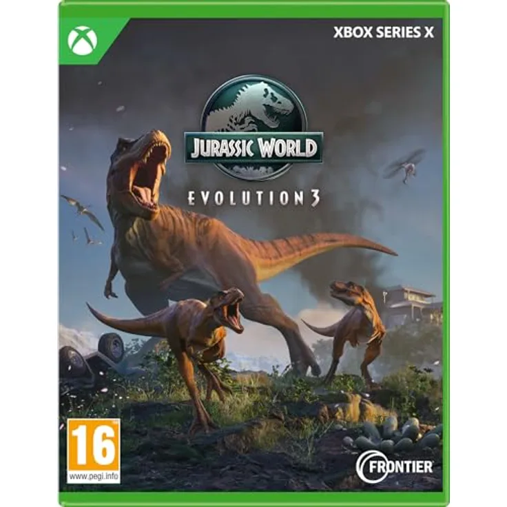 Fireshine Games Jurassic World Evolution 3, PEGI Edition für Xbox Series X, Deutsch spielbar, über 80 prähistorische Spezies, nicht-lineare Kampagne mit bekannten Charakteren