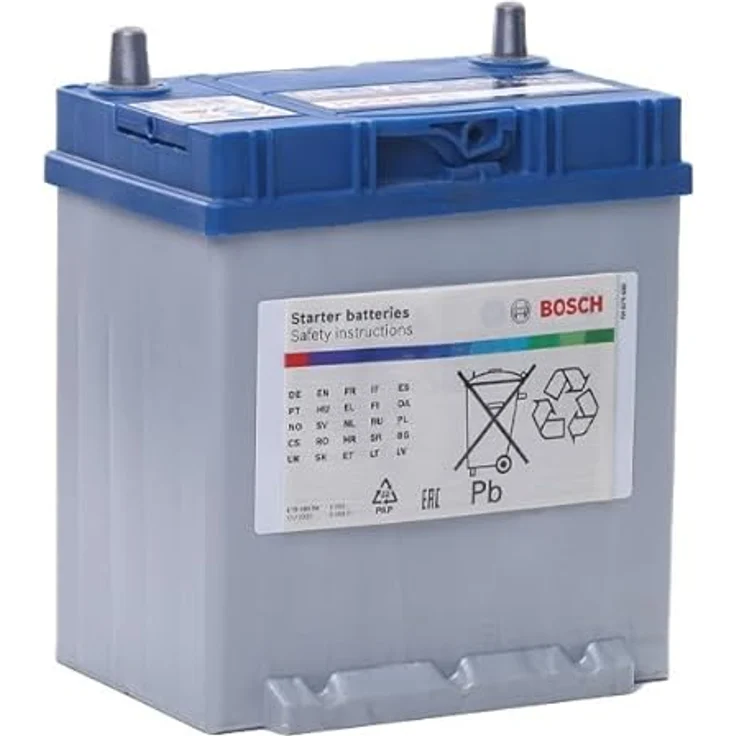 Bosch S4 030, Plombierte Bleisäure (VRLA) Batterie, 40 Ah, 12 V, 330 A, Auto, Blau/Grau – Bild 3