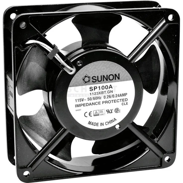 Sunon DP200A2123XSL, Axiallüfter 230 V/AC mit 161.37 m³/h, 120 x 120 x 38 mm, 44 dBA