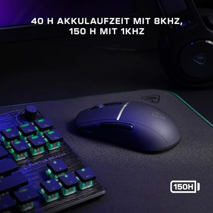 Turtle Beach BURST II PRO, Kabellose E-Sport-Gaming-Maus mit 8.000 Hz Abtastrate, Owl-Eye Sensor 30.000 DPI, Titan Optical Switches, Schwarz – Bild 5