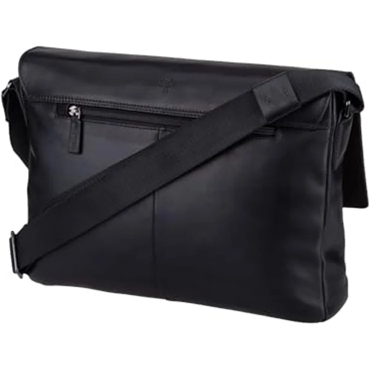 Joop! Cerratano Janis Messenger, 35 cm, schwarzes Leder, für Laptops bis 15 Zoll – Bild 2