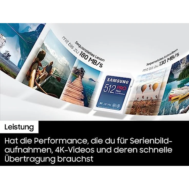 Samsung PRO Plus SD Speicherkarte (MB-SD64S/EU), 64 GB, UHS-I U3, Full HD & 4K UHD, 180MB/s Lesen, 130 MB/s Schreiben, Karte für Spiegelreflexkameras und Systemkameras (2023) – Bild 3