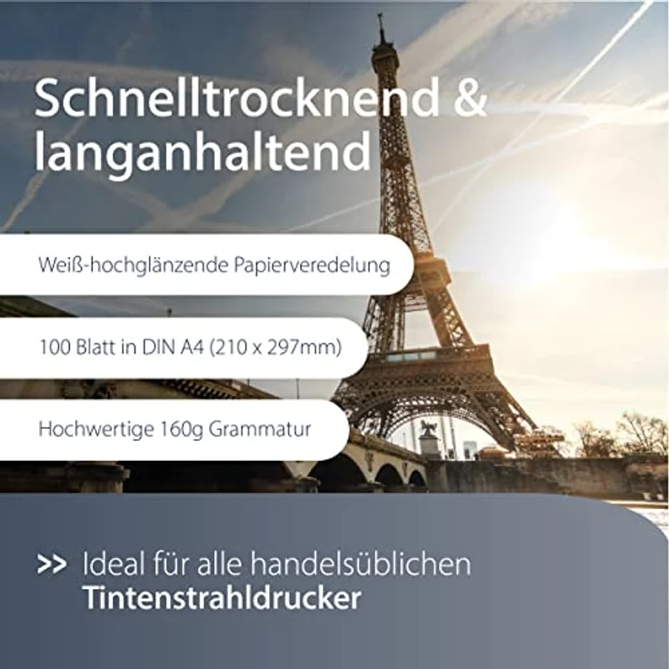 MediaRange MRINK105 Photopapier A4, 100 Blätter, 160 g-m², hochglanz – Bild 5