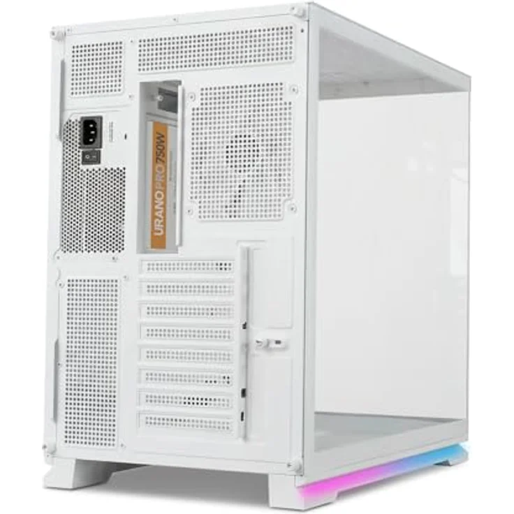 NOX Hummer Galaxy White, Mid Tower ATX Gehäuse aus gehärtetem Glas mit ARGB-Beleuchtung und verbesserte Kühlung – Bild 4