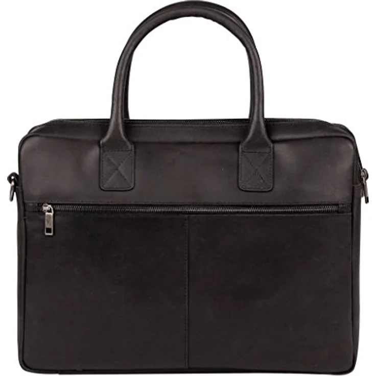 Burkely Vintage Taylor Aktentasche, 100% Leder, 40 cm mit Laptopfach, schwarz – Bild 1