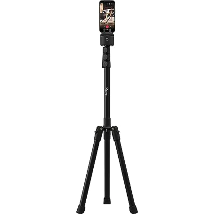 Pivo Stativ für Smartphone, Leichter Aluminiumständer, 160 cm, mit universellem 1/4-Zoll-Gewinde und 3 Höhen, für Action Cam, DSLR und Pivo Pods