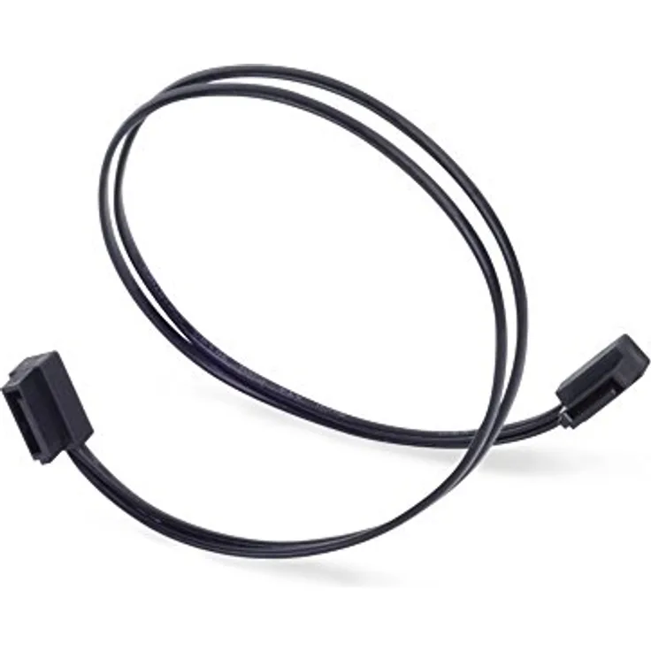 SilverStone Technology CP11B-300 300 mm Ultradünnes 6 Gb/s seitliches 90-Grad-SATA-Kabel mit benutzerdefinierten Low-Profile-Steckern, SST-CP11B-300