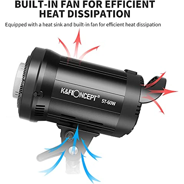 K&F Concept LED Studioblitz SL-60W CRI95+ LED 5600K LED Video Licht mit Auslöser, Fernbedienung, Einstellbarer Bowens Halterung,Beleuchtungseffekte,Licht für für Video Foto Porträtaufnahmen – Bild 5