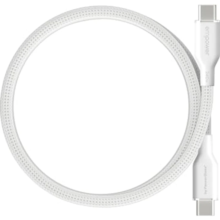 empower by PanzerGlass Magnetic USB-C zu USB-C Kabel 240W, 1,5 m, geflochtenes Design, schnell (recycelter Kunststoff) – Bild 4