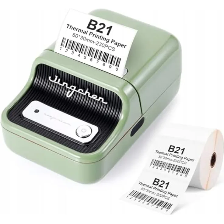 Niimbot B21 Pro, Tragbarer Etikettendrucker mit 300 dpi, Bluetooth, Akku 1500 mAh, grün