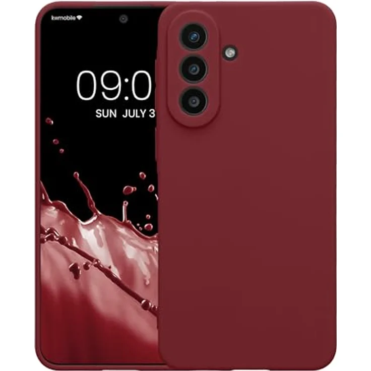 kwmobile Handyhülle für Samsung Galaxy A57 5G, weiches Silikon Case in Bordeaux Violett, reißfest und rutschfest mit präzisen Ausschnitten – Bild 5