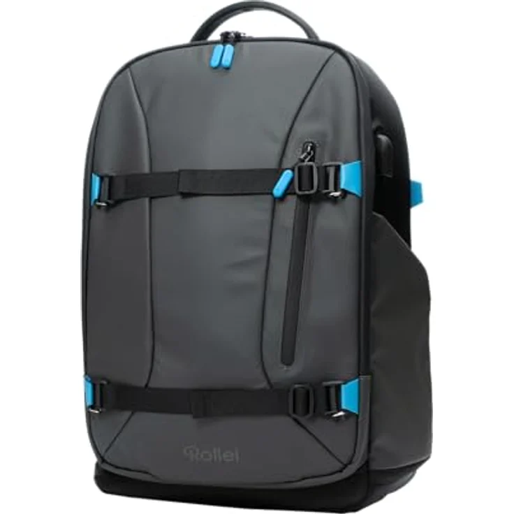 Rollei Fotoliner Ocean Pro: Großer Kamerarucksack in Schwarz aus 49 recycleten PET-Flaschen, Handgepäck-geeignet, inkl. Laptop-Fach, versetzbare Trennwände – Bild 2