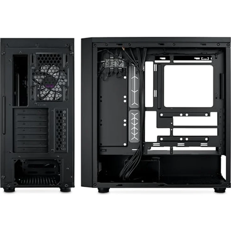 Cooler Master MasterBox 600 – E-ATX-Airflow-Gehäuse Back-Connect-MB- und 420 mm Kühler-fähig, 3 x 140 mm & 1 x 120 mm ARGB-PWM-Lüfter vorinstalliert, gehärtete Glaswand, USB 3.2 Gen 2x2 Typ-C – Bild 3
