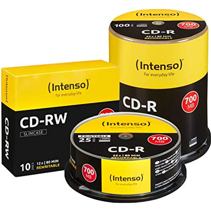 Intenso CD-R Rohlinge 700MB 52x 25er Spindel Cakebox kratzfest bedruckbar - Preisvergleich – Bild 2