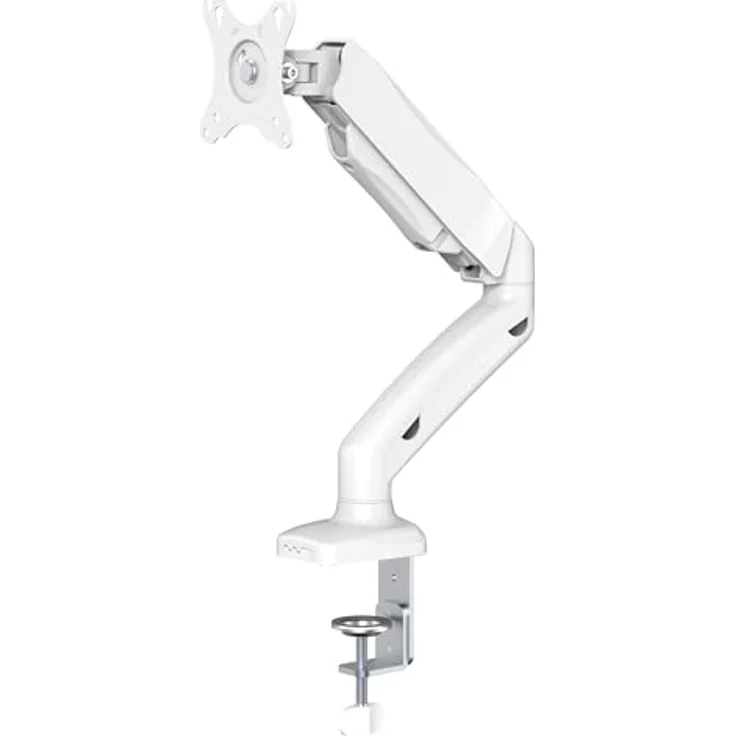 my wall vollbeweglicher Monitor Tischhalter - HL16WL für Flachbildschirme 17-32 Zoll, Gasdruckfeder, Neigbar, Schwenkbar, Rotierbar, Belastung 2-9 kg, Silber – Bild 2