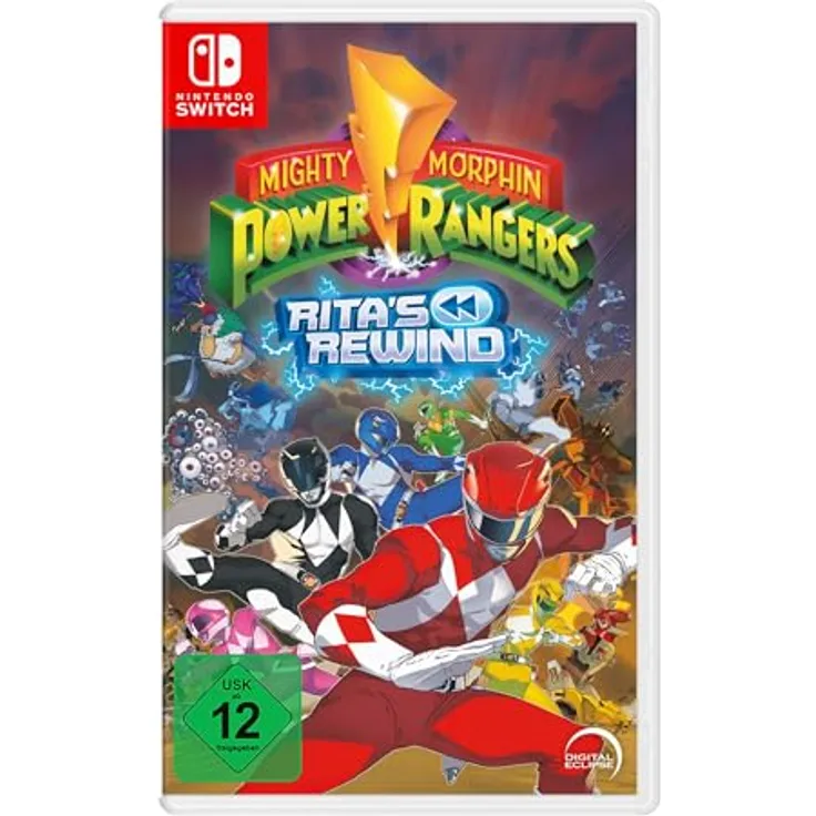 Atari Mighty Morphin Power Rangers: Ritas Rewind, Nintendo Switch Spiel im 90er Pixel-Art Stil, actionreiches 2D Beat 'em up