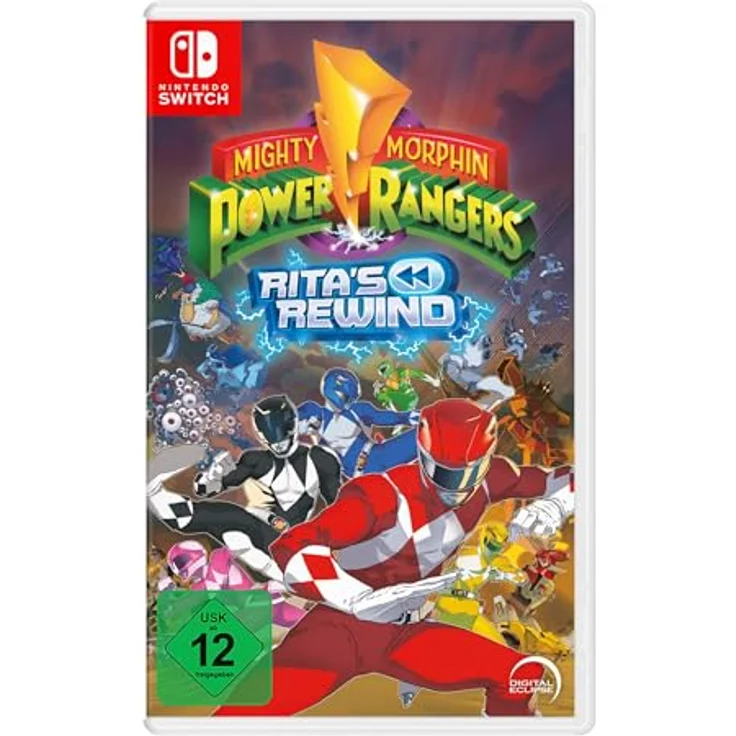 Atari Mighty Morphin Power Rangers: Ritas Rewind, Nintendo Switch Spiel im 90er Pixel-Art Stil, actionreiches 2D Beat 'em up – Bild 1