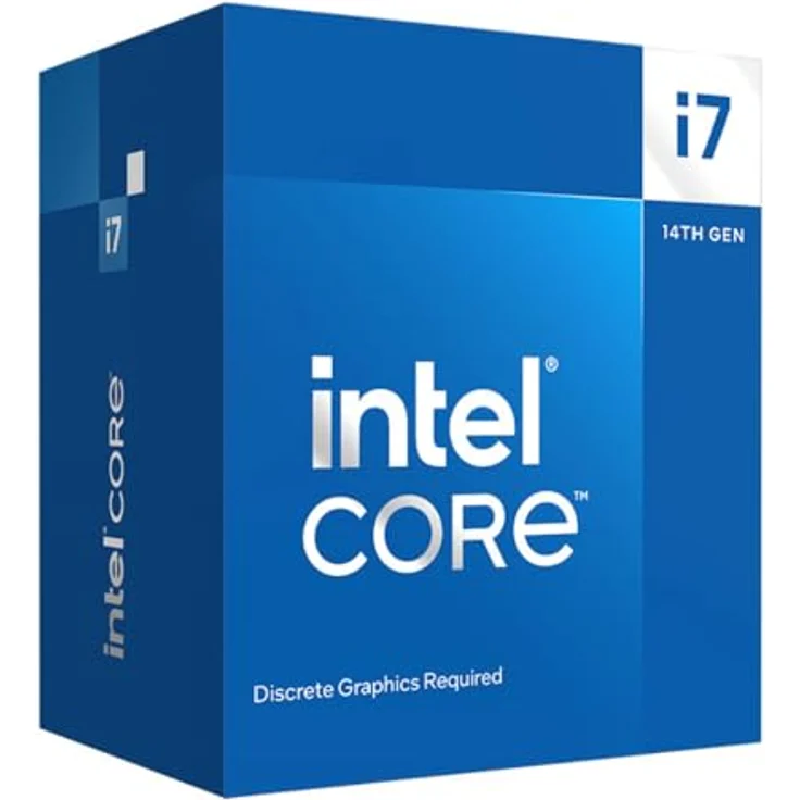 Intel Core i7-14700F, Desktop-Prozessor mit 20 Kernen (8 P-Kerne + 12 E-Kerne), bis zu 5,4 GHz, 28 Threads, 33 MB Cache, Unterstützung für PCIe 5.0 und DDR5-Speicher – Bild 1