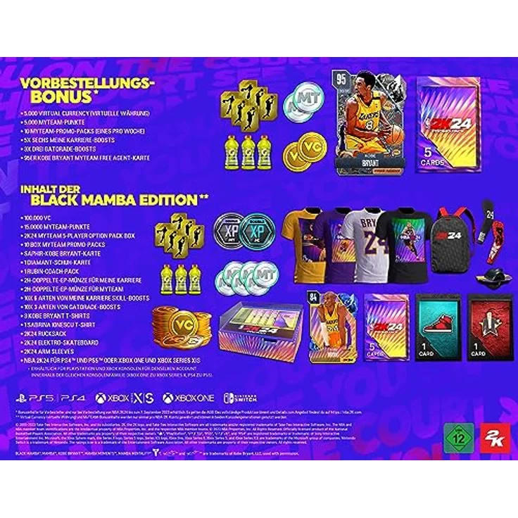 NBA 2K24 Black Mamba Edition - USK & PEGI [Playstation 5] – Bild 3