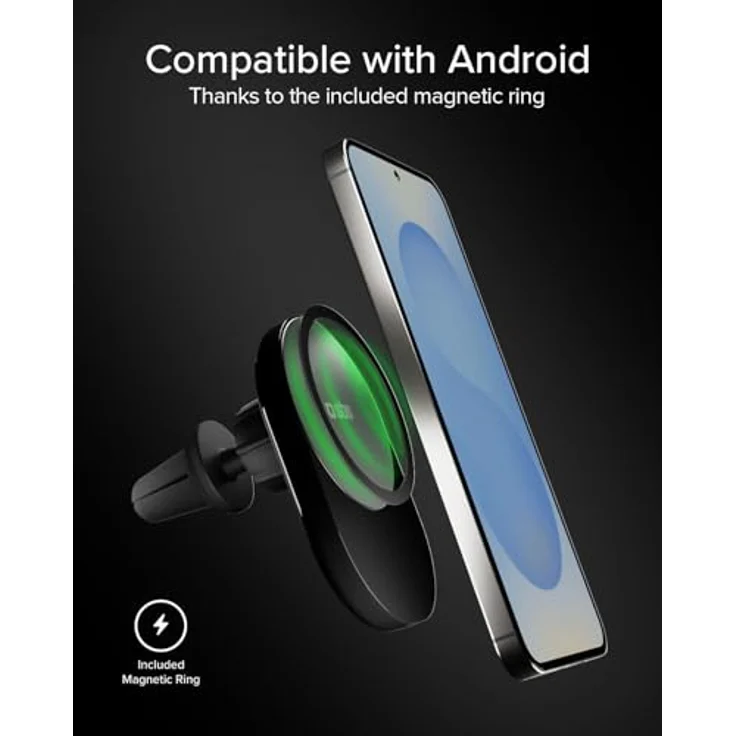 SBS Lüftungsschlitz-Universalhalter 15W Wireless Charge, Smartphone Halterung, Schwarz – Bild 8