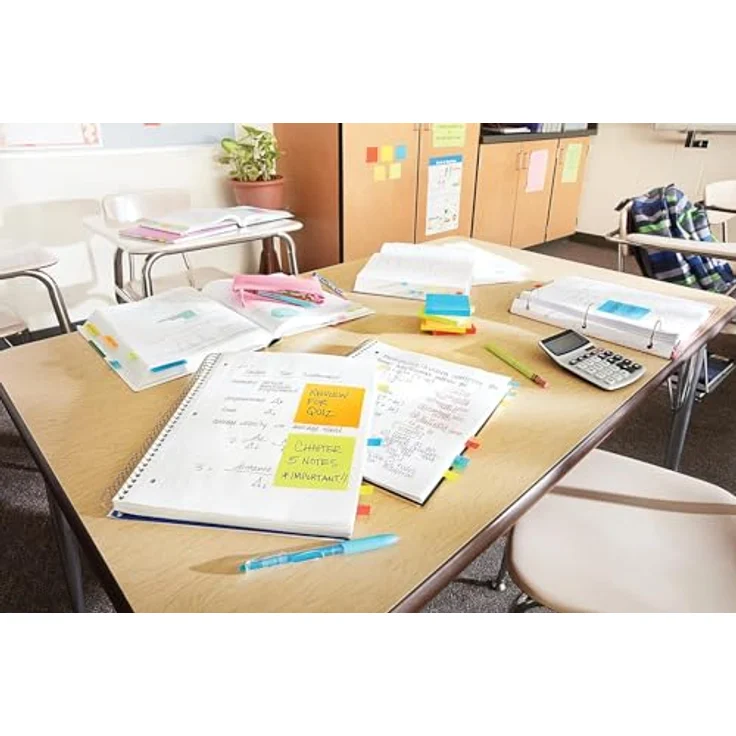 Post-it Notes Haftnotiz Würfel 76 x 76 mm, 450 Blatt in 6 Farben (ultragelb, limonengrün, ultrapink, ultragrün, hellblau, türkis) – Bild 8