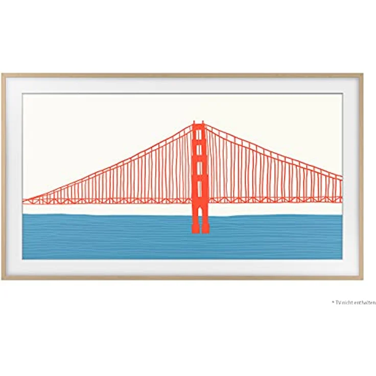 Samsung The Frame Rahmen 50 Zoll (VG-SCFA50TKBXC), Austauschbarer magnetischer Rahmen in Modern Teak [2021] – Bild 4